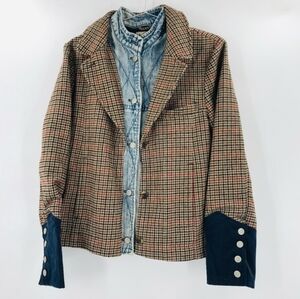 FREE PEOPLE Rancher Plaid Jacket XL